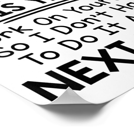 If I Offended You Work On Yourself Funny New Year  Poster (Hoek)