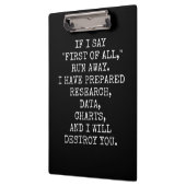 If I say First of all, run away, Klembord (Links)