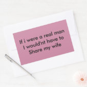 If i were a real man rechthoekige sticker (Envelop)