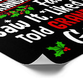 If I'm Siled It’s My Grandma’s Fault Funny Christm Poster (Hoek)