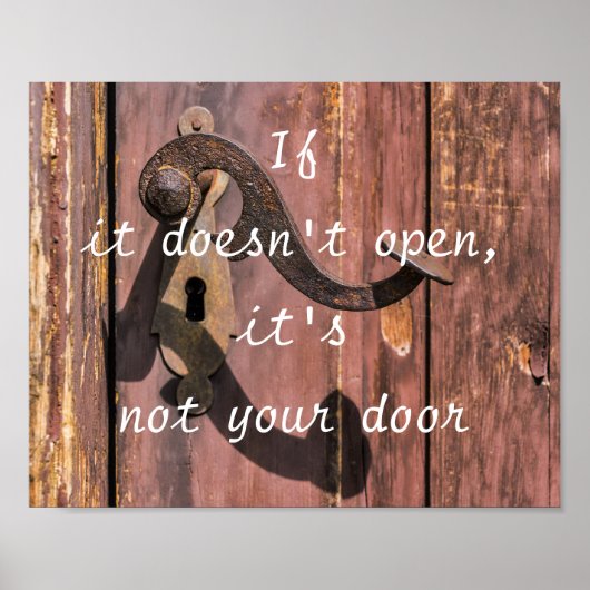 If it doesn't open, it's not your door poster (Voorkant)