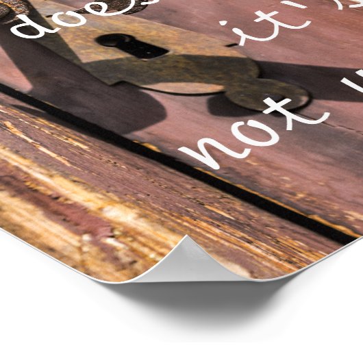 If it doesn't open, it's not your door poster (Hoek)