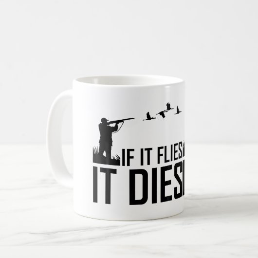 If It Flies It Dies Koffiemok (Voorkant links)
