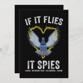 If It Flies It Spies Birds Are Not Real Funny Dron Kaart (Voorkant / Achterkant)