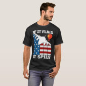 If It Flies It Spies Fighter Airplane Plane Aircr T-shirt (Voorkant volledig)