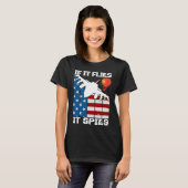 If It Flies It Spies Fighter Airplane Plane Aircr T-shirt (Voorkant volledig)