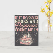 If It Involves Books &amp; Pajamas Count Me In Cut Kaart (Gele Bloem)