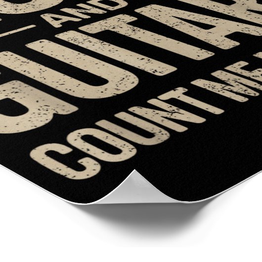 If It Involves Jesus And Guitars Count Me In Guita Poster (Hoek)