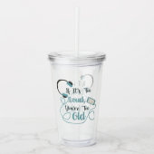 If it's too loud, you're too old music funny quote acryl drinkbeker (Voorkant)