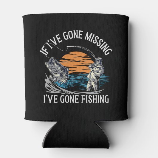 If I've Gone Missing I've Gone Fishing Blikjeskoeler (Achterkant)