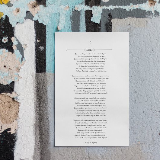 'If' Kipling iconisch gedicht Poster
