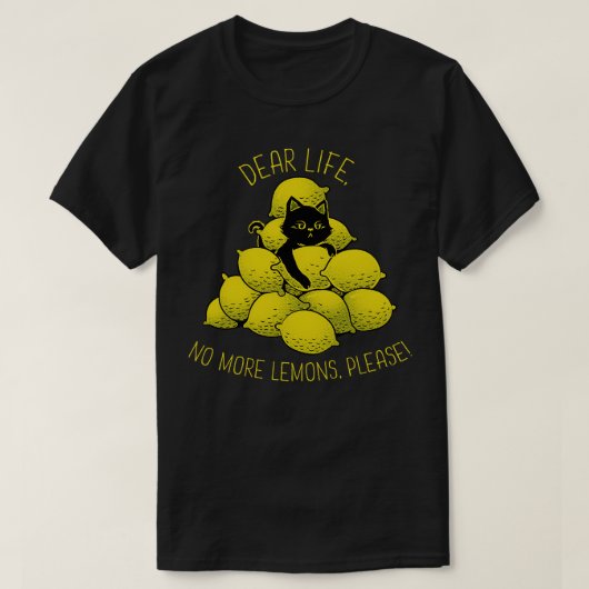 If Life Give You Lemons Black Cat beroemd gemaakt  T-shirt (Design voorkant)
