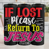 If Lost Please Return To Jesus Thermosbeker