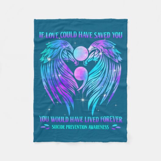 If Love Could Have Saved You Suicide Prevention Aw Fleece Deken (Voorkant)