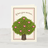 "If Love Grew on Trees" Jubileum Valentijn Kaart (Voorkant)