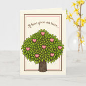 "If Love Grew on Trees" Jubileum Valentijn Kaart (Gele Bloem)