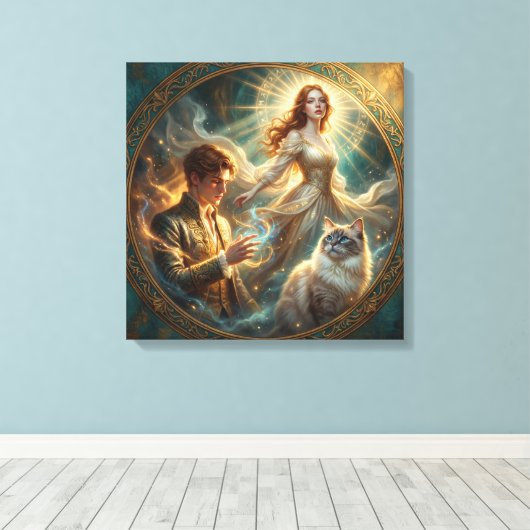 If My Pet Were Human Stretch canvas (Insitu (Houten vloer))