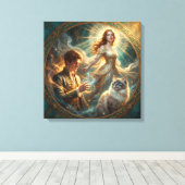 If My Pet Were Human Stretch canvas Afdruk (Insitu (Houten vloer))