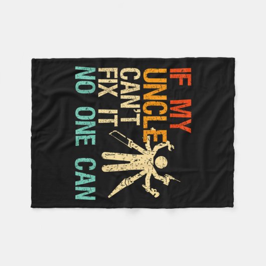 If My Uncle Can't Fix It Can Fleece Deken (Voorkant (Horizontaal))