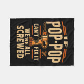 If P-p Cant Fix It - Grandparents Day  Fleece Deken (Voorkant (Horizontaal))