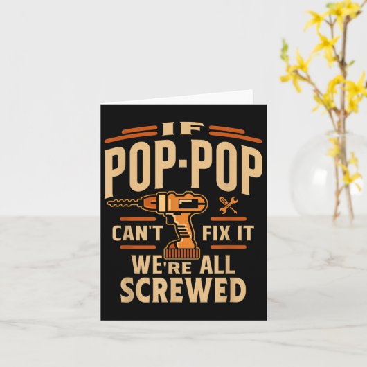 If P-p Cant Fix It - Grandparents Day  Kaart (Gele Bloem)