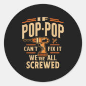 If P-p Cant Fix It - Grandparents Day Ronde Sticker (Voorkant)