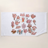 If pigs could fly - Beach towel Strandlaken (Voorkant)