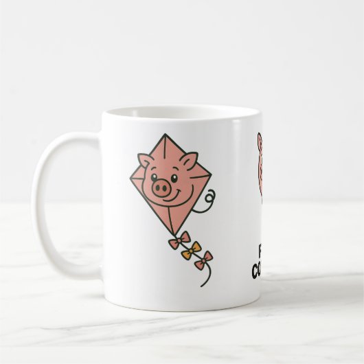 If pigs could fly - funny coffee mug koffiemok (Links)