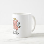 If Pigs Could Fly – Funny Whimsical Coffee Mug Koffiemok (Voorkant rechts)