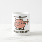 If pigs could fly - helicopter koffiemok (Center)