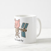 If pigs could fly - Piggie space station Koffiemok (Voorkant rechts)