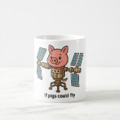 If pigs could fly - Piggie space station Koffiemok (Center)