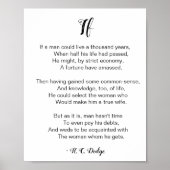If Poem by Reginald H.C. Dodge Poster (Voorkant)