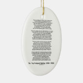 If- Poem by Rudyard Kipling (No Kipling Afbeelding Keramisch Ornament (Rechts)