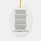 If- Poem by Rudyard Kipling (No Kipling Afbeelding Keramisch Ornament (Voorkant)