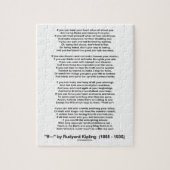 If- Poem by Rudyard Kipling (No Kipling Afbeelding Legpuzzel (Verticaal)