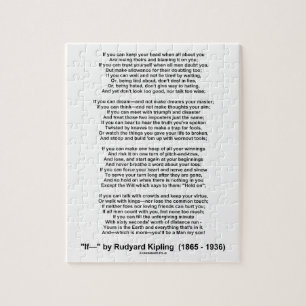 If- Poem by Rudyard Kipling (No Kipling Afbeelding Legpuzzel