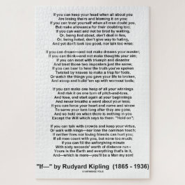 If- Poem by Rudyard Kipling (No Kipling Afbeelding Legpuzzel