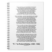 If- Poem by Rudyard Kipling (No Kipling Afbeelding Notitieboek (Voorkant)
