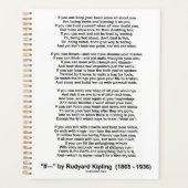 If- Poem by Rudyard Kipling (No Kipling Afbeelding Planner (Voorkant)