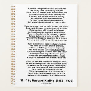 If- Poem by Rudyard Kipling (No Kipling Afbeelding Planner