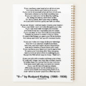 If- Poem by Rudyard Kipling (No Kipling Afbeelding Planner (Achterkant)