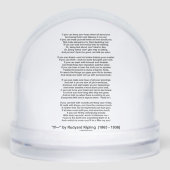 If- Poem by Rudyard Kipling (No Kipling Picture) Sneeuwbol (Voorkant)