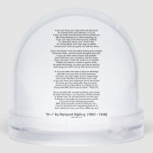 If- Poem by Rudyard Kipling (No Kipling Picture) Sneeuwbol (Achterkant)