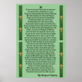 "IF"-proza van Rudyard Kipling Poster (Voorkant)