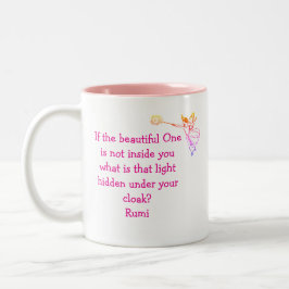 If the beautiful One - Rumi Tweekleurige Koffiemok