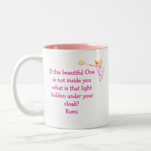 If the beautiful One - Rumi Tweekleurige Koffiemok (Links)