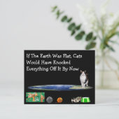If the Earth Was Flat Postcard Briefkaart (Staand voorkant)