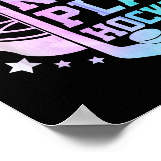 If You Can't Play Nice Play Hockey Funny Ice Hocke Poster (Hoek)