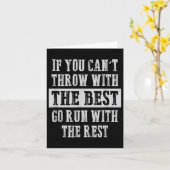 If You Can't Track And Field Shot Put Discus Throw Kaart (Gele Bloem)